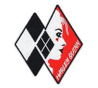 C&D Visionary DC Comics Harley Quinn Stencil Patch, Red, Black, White