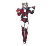 C&D Visionary DC Comics Harley Quinn with Bat Patch, Red, Black, White