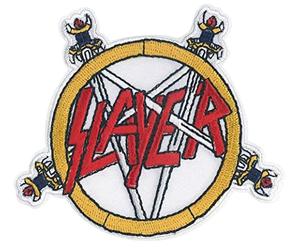 C&D Visionary Slayer Pentagram Patch, Red, White, Yellow