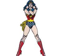 C&D Visionary Wonder Woman Character 4" Rectangular Iron-On Turquoise Embroidered Patch