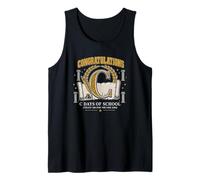C Days of School Roman 100 Witty Teacher Smart Tank Top