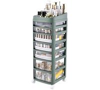 C Der Bathroom Storage Cabinet on Wheels - Multi-Layer for Cosmetics & Essentials Stylish Storage Solution for Living Room & Bedroom