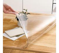 C Desk Blotter Mat 24x70 - Transparent PVC Table Protector for Small Office, Anti-Scratch, Waterproof, Easy to Clean, Protect for s & Wood Tables