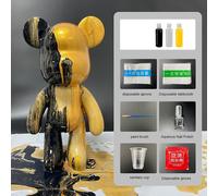 (C) Diy Painting Teddy Bear Violent Bear Fluid Painting Creative Home Decor