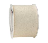 C.E. Pattberg DERBY Decorative Ribbon in Cream, 27 yards of Lace Ribbon for Gift Wrapping, 2.8 inches width, Accessories for Decoration & Handicrafts, Decoration Tape for Wrapping Presents