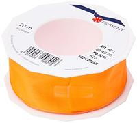 C.E. Pattberg NEON DREAM Wired Edge Taffeta Ribbon in tangerine (orange), 22 Yards Bow Ribbon for Colourful Presents, 1.6 inches width, for Gaudy Gift Wrappings, Decorations & other Adornments