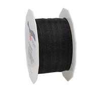 C.E. Pattberg Präsent - Four Seasons Organza wired edge Ribbon Black 10 mm width, 25 m length