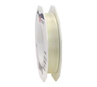 C.E. Pattberg Präsent - Four Seasons Organza wired edge Ribbon Cream 15 mm width, 25 m length
