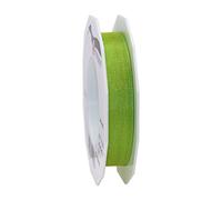 C.E. Pattberg Präsent - Four Seasons Organza wired edge Ribbon Grass Green 15 mm width, 25 m length