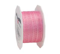 C.E. Pattberg Präsent - Four Seasons Organza wired edge Ribbon Peony 10 mm width, 25 m length