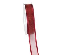 C.E. Pattberg Präsent - Marseille Wired Organza Ribbon Bordeaux 25 mm width, 25 m length