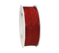 C.E. Pattberg Präsent - Marseille Wired Organza Ribbon Bordeaux 40 mm width, 25 m length