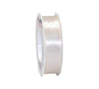 C.E. Pattberg Präsent - Mini Dots Printed Satin Ribbon Cream 25 mm width, 20 m length