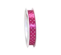C.E. Pattberg Präsent - Mini Dots Printed Satin Ribbon Pink 15 mm width, 20 m length