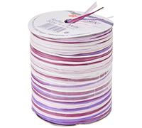 C.E. Pattberg RAFFIA Multicolour lilac-pink-white Ribbon, 55 yards Gift Ribbon for Wrapping Presents, 5-Strand Ribbon for Gifts, Accessories for Decorating and Handicrafts, for every occasion
