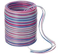 C.E. Pattberg RAFFIA Multicolour pink-blue-white Ribbon, 55 yards Gift Ribbon for Wrapping Presents, 5-Strand Ribbon for Gifts, Accessories for Decorating and Handicrafts, for every occasion