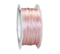 C.E. Pattberg RHEIN Cord Ribbon - Light Pink, 50 m Braided Cord For Wrapping Gifts, Parcels, And Presents, 3 mm Width, Accessories For Decorating and Handicrafts - Tear-Resistant Decorative Cord