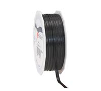 PRÄSENT C.E. Pattberg SATIN black gift ribbon, 55 yards for Wrapping Gifts, 0.24 inches width, Ribbon for Decorating & Crafting, Decorative Ribbon for Gifts, for every occasion