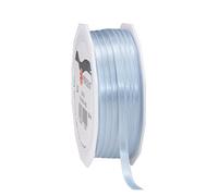 PRÄSENT C.E. Pattberg SATIN light blue gift ribbon, 55 yards for Wrapping Gifts, 0.24 inches width, Ribbon for Decorating & Crafting, Decorative Ribbon for Gifts, for every occasion
