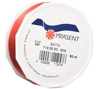 C.E. Pattberg SATIN red gift ribbon, 55 yards for Wrapping Gifts, 0.24 inches width, Ribbon for Decorating & Crafting, Decorative Ribbon for Gifts, for every occasion