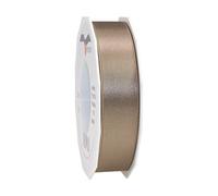 PRÄSENT C.E. Pattberg SATIN taupe gift ribbon, 27 yards for Wrapping Gifts, 1 inch width, Ribbon for Decorating & Crafting, Decorative Ribbon for Gifts, for every occasion