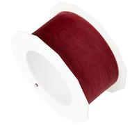 C.E. Pattberg Sheer Organza Ribbon Ruby Red, 27 Yards Gift Wrap Ribbon, 1.6 inches Width, Accessories for Decoration & Handicrafts, Decoration Ribbon for Presents, for Every Occasion