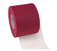C.E. Pattberg VERONA Decoration Ribbon - bordeaux, 50 m Tulle Band For Wrapping And Decorating, 72 mm Width, Elegant Ribbon For Easter Decorations, Baby Showers, Christmas, Wedding, And Car Decoration
