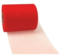 C.E. Pattberg VERONA Decoration Ribbon - red, 50 m Tulle Band For Wrapping And Decorating, 112 mm Width, Elegant Ribbon For Easter Decorations, Baby Showers, Christmas, Wedding, And Car Decoration
