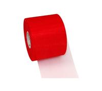 C.E. Pattberg VERONA Decoration Ribbon - red, 50 m Tulle Band For Wrapping And Decorating, 72 mm Width, Elegant Ribbon For Easter Decorations, Baby Showers, Christmas, Wedding, And Car Decoration