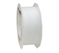 C.E. Pattberg VERONA Decoration Ribbon - white, 50 m Tulle Band For Wrapping And Decorating, 40 mm Width, Elegant Ribbon For Easter Decorations, Baby Showers, Christmas, Wedding, And Car Decoration