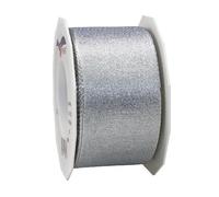 C.E. Pattberg Wien Silver, 22 Yards of Metallic Mesh Gift Wrapping, 2.4 inches Width, Accessories for Decoration & Handicrafts, Ribbon for Presents, for Every Occasion, 60mm-20m