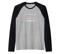 C’est pas parce que je Suis Canon que je cherche un Boulet Raglan Baseball Tee