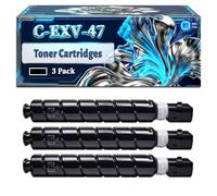 C-EXV-47 Toner Cartridges Compatible for Canon iR ADVANCE C250i C350i C350P C351iF Printers, With Chip Large Capacity 33000 Pages (3 Pack Black)