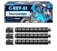 C-EXV-51 Toner Cartridges Compatible for Canon imageRUNNER Advance C5500 C5535i C5550i C5535 C5540i C5560i Printers, With Chip Large Capacity 43000 Pages (3 Pack Black)