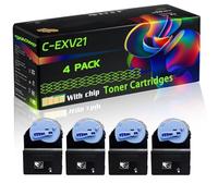C-EXV21 Compatible for Canon Toner Cartridges with Chip ImageRUNNER IRC-2380i IRC-2550 IRC-2880 IRC-2880i Printers (4 Pack Black)