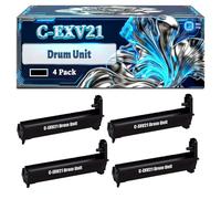 C-EXV21 Drum Unit Compatible for Canon iR ADVANCE C3080i iRC2380i iRC2880 iRC2880i iRC3380 iRC3380e iRC3380i iRC3380Ne iRC3580Ne Printers, With Chip Large Capacity 77000 Pages (4 Pack Black)