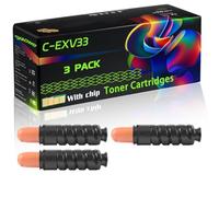 C-EXV33 Compatible for Canon Toner Cartridges with Chip IR 2520 IR 25251 IR 25201 IR 2530 IR 2525 IR Printers (3 Pack Black)