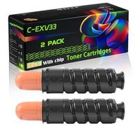 C-EXV33 Compatible for Canon Toner Cartridges with Chip IR 2520 IR 25251 IR 25201 IR 2530 IR 2525 IR Printers (2-Pack Black)