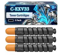 C-EXV33 Toner Cartridges Compatible for Canon imageRUNNER 2520 2525 2530 Printers, With Chip Large Capacity 24600 Pages (3 Pack Black)