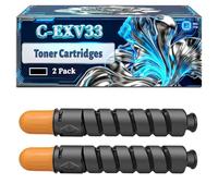 C-EXV33 Toner Cartridges Compatible for Canon imageRUNNER 2520 2525 2530 Printers, With Chip Large Capacity 24600 Pages (2-Pack Black)