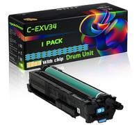 C-EXV34 Compatible for Canon Drum Unit with Chip Imagerunner Advance C2030L C2225I Imagerunner C2030 IR C20201 IR Printers (1 Pack Cyan)