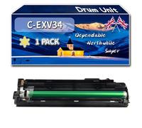 C-EXV34 Drum Unit Compatible for Canon iR ADVANCE C2020i C2020L C2025i C2030i C2030L C2220i C2220L Printers, High-Definition Printing Effect with Chip, 70000 Pages (1 Pack Yellow)