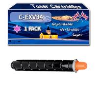 C-EXV34 Toner Cartridges Compatible for Canon iR ADVANCE C2020i C2020L C2025i C2030i C2030L C2220i C2220L Printers, High-Definition Printing Effect with Chip, 33000 Pages (1 Pack Magenta)