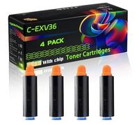 C-EXV36 Compatible for Canon Toner Cartridges with Chip ImageRUNNER Advance IR-6055i IR-6065 IR-6075 Printers (4 Pack Black)
