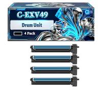 C-EXV49 Drum Unit Compatible for Canon ImageRUNNER Advance C3320 C3320L C3325 C3330 C3520 C3525 C3530 C3020 C3025 C3120 C3120L C3125 DX C3720 C3725 Printers (4 Pack Black)