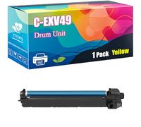 C-EXV49 Drum Unit Compatible for Canon ImageRUNNER IR-C3320 IR-C3320i IR-C3325i IR-C3330i Printers, High Yield 80000 Pages, Clear Printing with Chip (Yellow)
