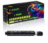 C-EXV51 Compatible for Canon Toner Cartridges with Chip imageRUNNER Advance C5500 C5535i C5550i C5535 C5540i Printers (1 Pack Yellow)