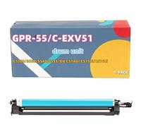 C-EXV51 Drum Unit is compatible with Canon ImageRUNNER Advance C5560/5550/5540/5535/DX C5740i/C5750i/C5760i Printers, with a page yield of 140,000 pages(Yellow,Drum Unit)