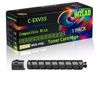 C-EXV55 Compatible for Canon Toner Cartridge with Chip imageRUNNER ADVANCE DXC257 DXC257i DXC357 DXC357 Printers (1 Pack Black)