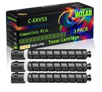 C-EXV55 Compatible for Canon Toner Cartridge with Chip imageRUNNER ADVANCE DXC257 DXC257i DXC357 DXC357 Printers (3 Pack Black)